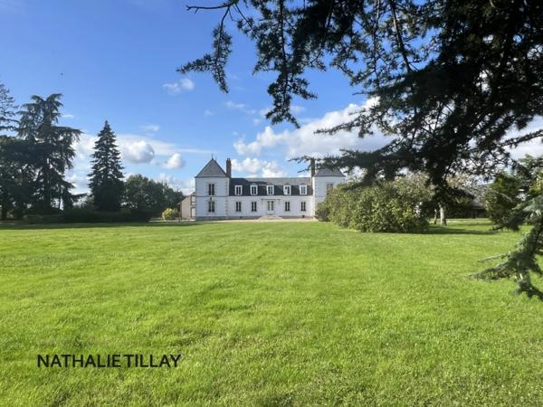 Orléans, demeure de prestige, propriete à vendre, chateau 440 m², piscine, tennis, maison d'amis 85 m², dépendances potentiel aménageable , parc paysagé et arboré 4 ha