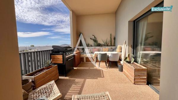 EXCLUSIVITÉ L''ADRESSE IMMOBILIER - MONTPELLIER QUARTIER OVALIE - RÉSIDENCE RÉCENTE 2015 - DERNIER ÉTAGE - APPARTEMENT 3/4 PIÈCES - 73,46 M2 - TERRASSE 14 M2.