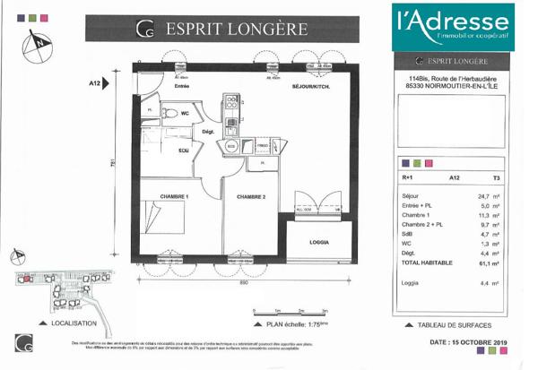 Appartement Noirmoutier 3 pièce(s)