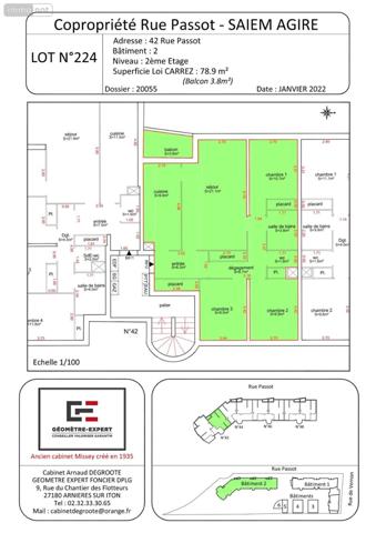Appartement ancien à vendre à Évreux dans l'Eure (27000), ref : S018   
EVREUX PASTEUR