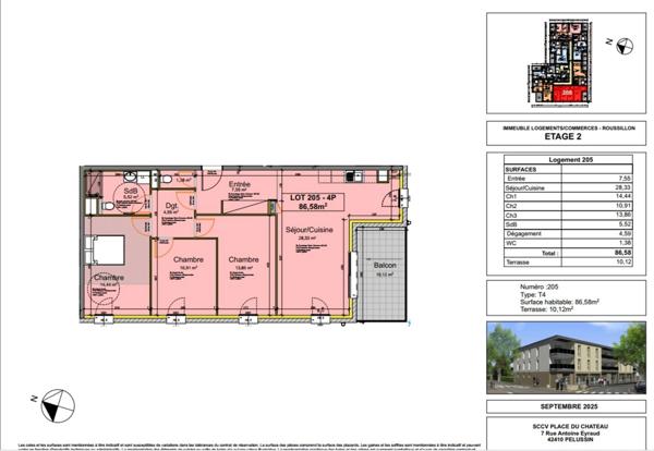 appartement à vendre 4 pièces ROUSSILLON (38)