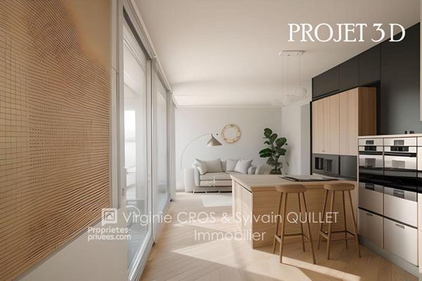 Studio 1 pièce 24 m2 + balcon Loggia de 9 m² + Parking