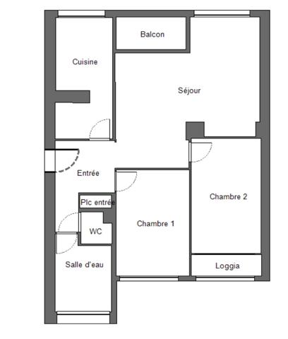 Appartement 3 pièces - 58 m²