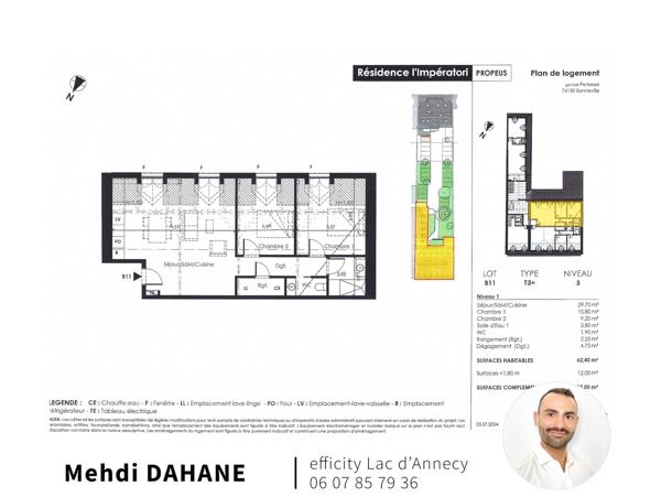 Appartement 3 pièces - 74 m²