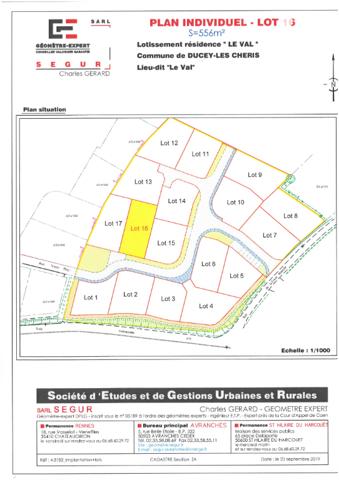 Terrain à bâtir à Ducey Les Chéris