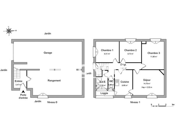 Location Maison 4 pièces 66.32 m² - 5 AVENUE PRECILHON Oloron Sainte Marie 64400