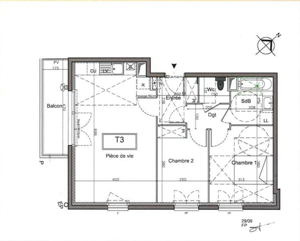 Appartement à vendre 3 pièces 61 m² Gretz-Armainvilliers