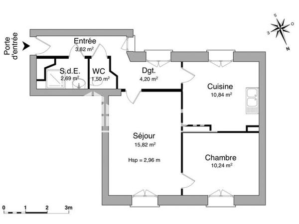 Location Appartement 2 pièces 49.11 m² - 8 RUE DE L'ECOLE DES MINES Thionville 57100