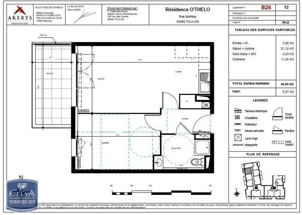 Appartement à vendre 2 pièces 41m² Toulon (83200)