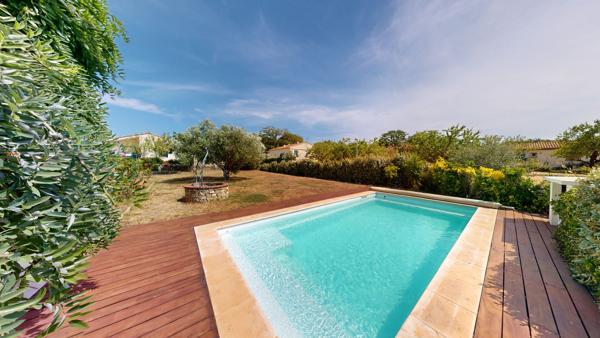 Vinassan, Villa familiale 6 chambres, garage, piscine, terrain 1545m²