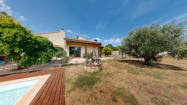 Vinassan, Villa familiale 6 chambres, garage, piscine, terrain 1545m²
