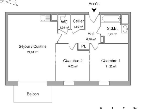 Location Appartement 3 pièces 60.1 m² - RUE FRANCOIS MITTERRAND - RUE LAMARTINE Armentieres 59280