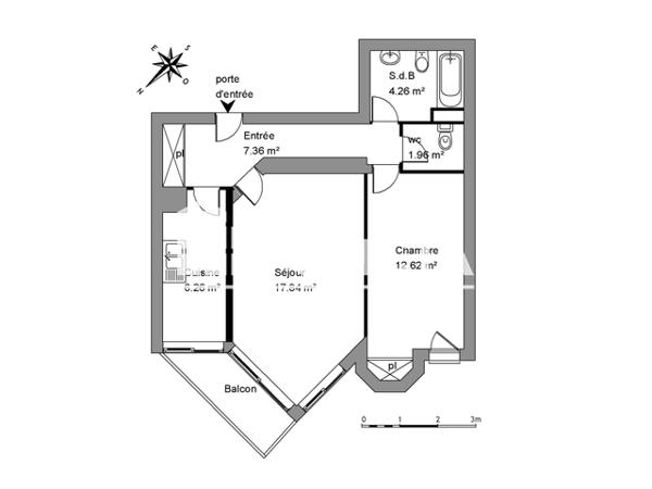 Location Appartement 2 pièces 50.3 m² - 160 AV. VAL DE MONTFERRAND Montpellier 34090