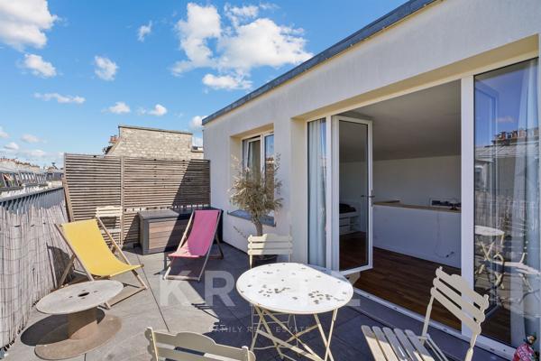 Paris XIe – Triplex en dernier étage avec terrasse