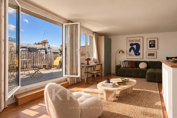 Paris XIe – Triplex en dernier étage avec terrasse