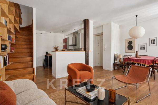 Paris XIe – Triplex en dernier étage avec terrasse