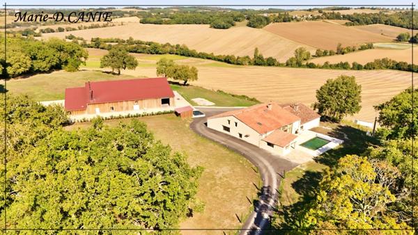 Domaine de prestige avec maison, gîte et dépendances, dans le Nord du Gers, à La Romieu, aux portes des Landes et du Lot-et-Garonne.