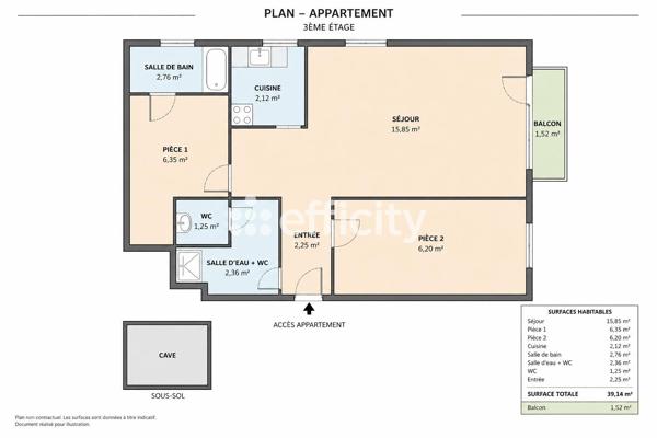 Appartement
         3 pièces
        - 41 m² 343 000 € *