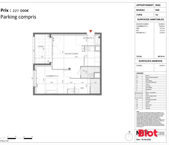Appartement 2 pièce(s)