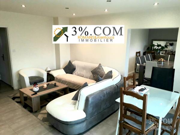 T4 de 92m2 + 3 ch + Terrasse + Parking + Cave Romans-sur-Isère (26100)