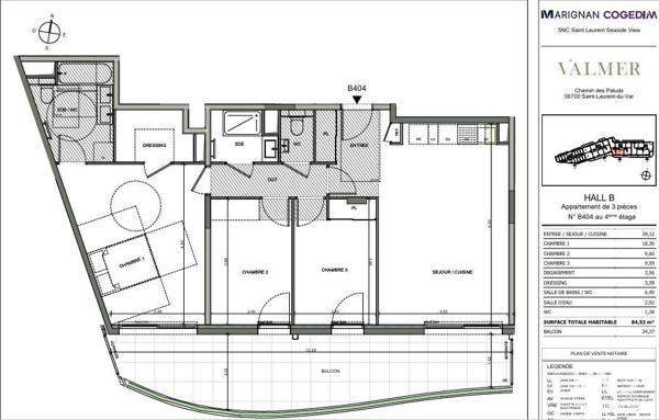 Appartement (neuf) à vendre 4 pièces 84 m² Saint-Laurent-du-Var