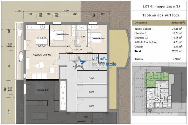 San-nicolao appartement 57,2 m 2