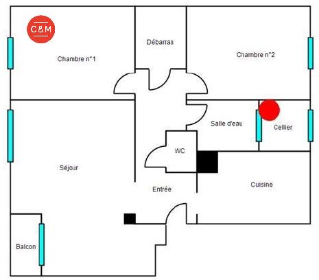 44400 REZE REZÉ CHÂTEAU - Appartement 4 pièces 75 m²