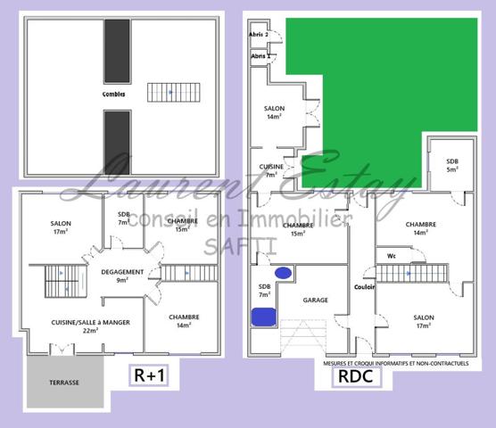 Immeuble de 3 lots avec Jardin