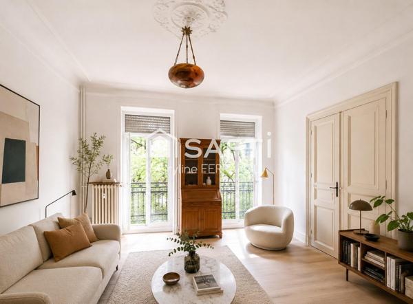 Appartement 4 pièces, lumineux, traversant, 2 balcons