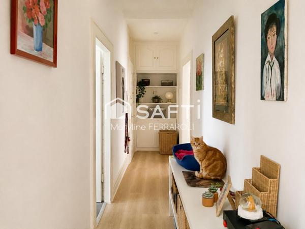 Appartement 4 pièces, lumineux, traversant, 2 balcons