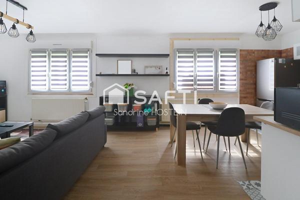 Appartement de 60m2 1 chambre avec balcon et cave privée.