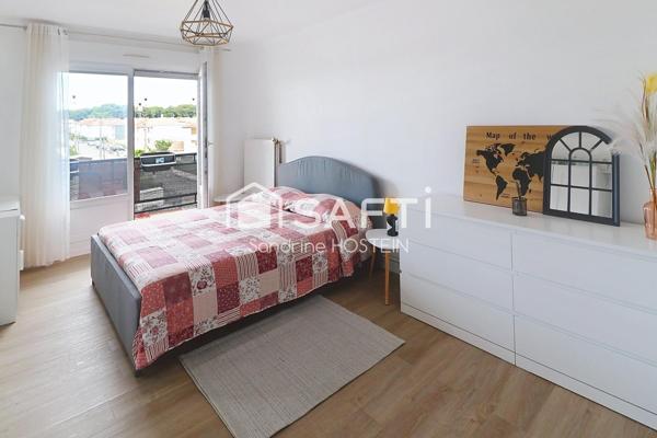 Appartement de 60m2 1 chambre avec balcon et cave privée.