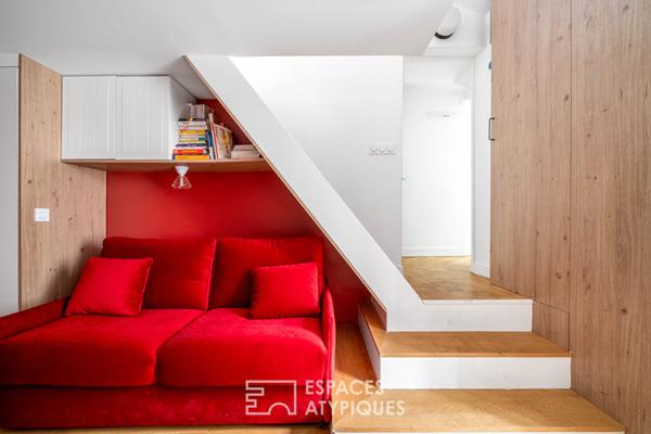 Cocon d’architecte sous les toits près des quais de Seine