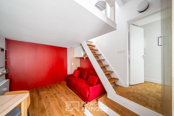 Cocon d’architecte sous les toits près des quais de Seine