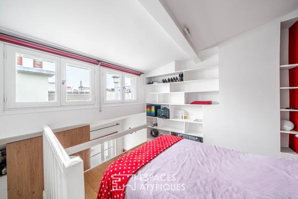 Cocon d’architecte sous les toits près des quais de Seine