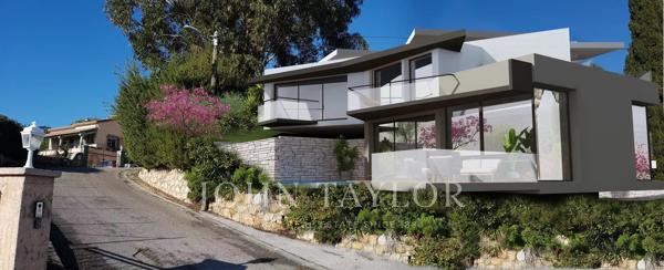 Terrain avec permis purgé – Projet de villa contemporaine vue mer