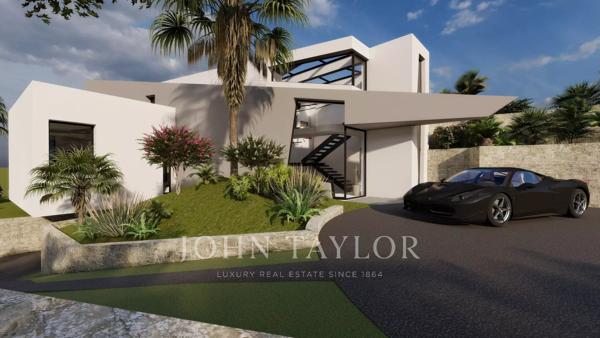 Terrain avec permis purgé – Projet de villa contemporaine vue mer