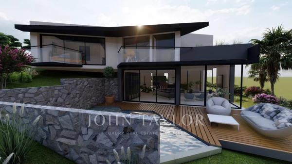 Terrain avec permis purgé – Projet de villa contemporaine vue mer