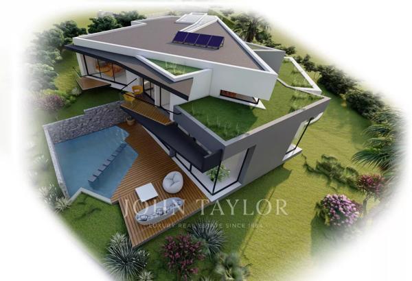 Terrain avec permis purgé – Projet de villa contemporaine vue mer