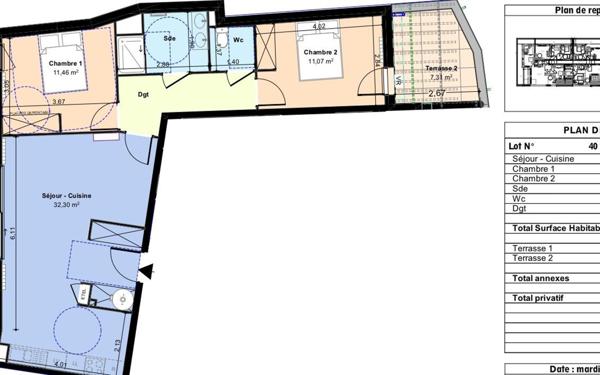 Appartement à vendre    3 pièces • 67,68 m2 Lunel