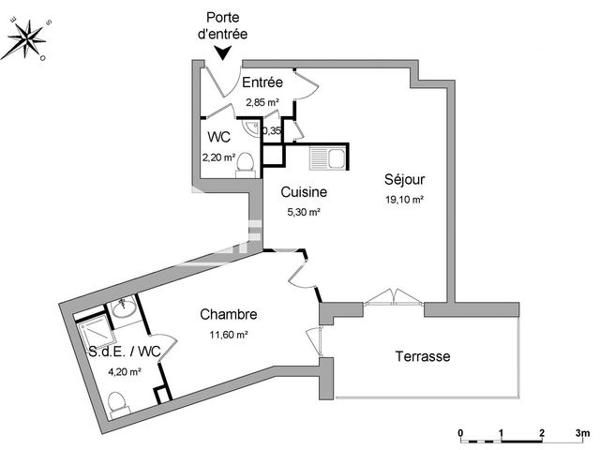 Location Appartement 2 pièces 45.6 m² - 2 RUE DES TEINTURIERS Le Petit Quevilly 76140