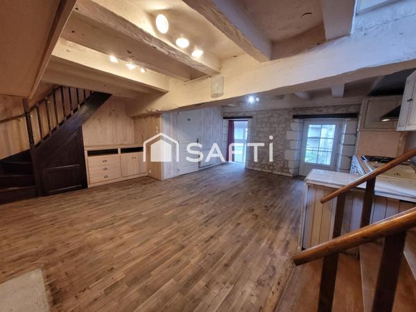 MAISON DE CAMPAGNE +cour +jardinet +rivière