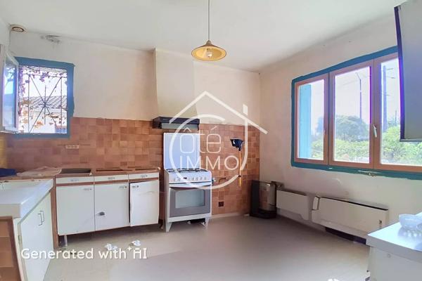 PINEUILH : Villa plain-pied à rénover 124 m² 3 chambres jardin  1485 m²