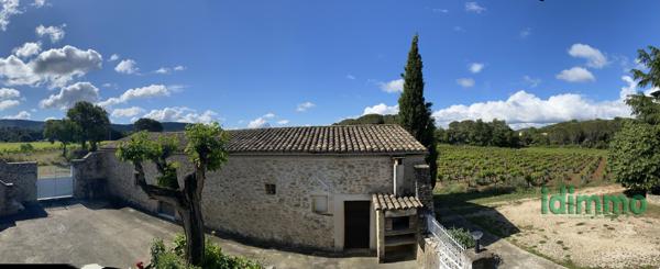 Mas sans vis à vis 156m² avec dépendances - terrain 1ha campagne Bagnols-sur-Cèze (30200)