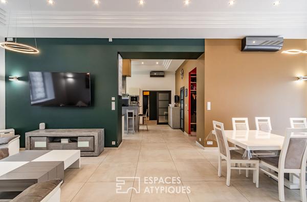 Appartement en rez-de-chaussée avec terrasse, stationnement et garage