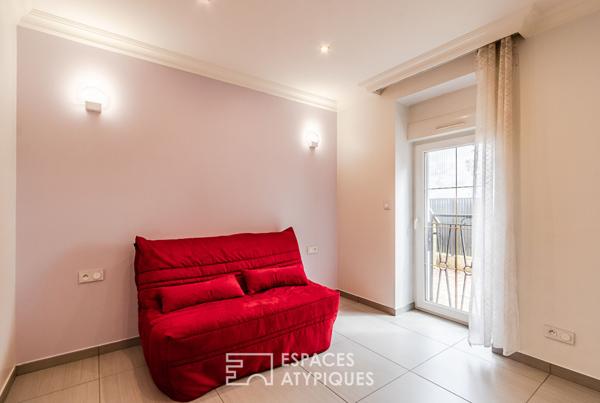 Appartement en rez-de-chaussée avec terrasse, stationnement et garage