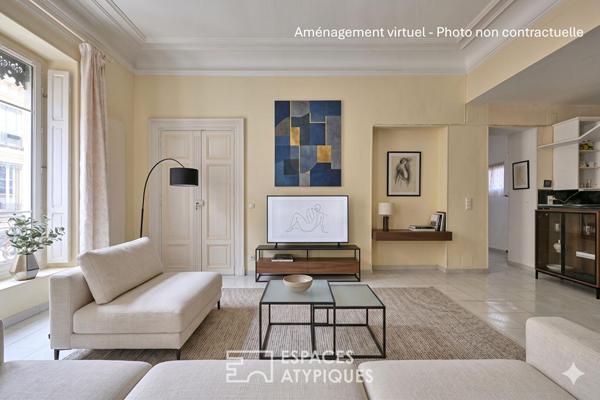 Élégant appartement Haussmannien avec ascenseur et terrasse couverte