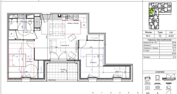 Appartement neuf T3 58m² avec terrasse - Livraison sur 2026