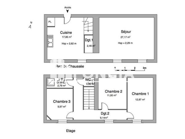 Location Maison 4 pièces 93.38 m² - 3 CHEMIN DE LA FONT DU LOUP Cannes Et Clairan 30260