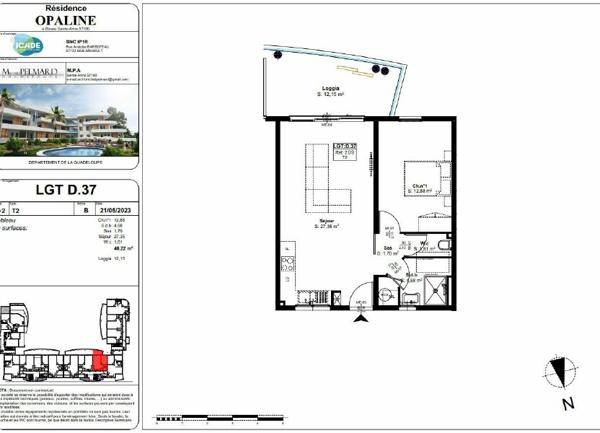 Maison à vendre    1 pièce • 48,22 m2 Sainte-Anne